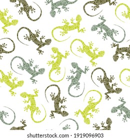 Mexican seamless pattern with lizards. dinosaur cartoon , cartoon seamless pattern background. Talavera ornamental ceramic. Ethnic folk ornament.