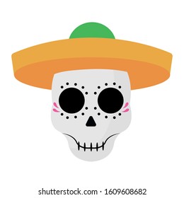 Mexican skul image. Dia de los muertos - Vector illustration design
