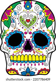 Mexican Skull with Colorful Details 19