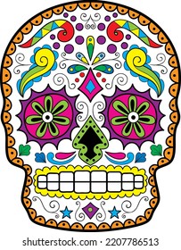 Mexican Skull with Colorful Details 20