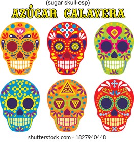 mexican skull, Day of the Dead,(Azucar Calavera-spanish - sugar skull) vintage design t shirts