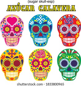 mexican skull, Day of the Dead,(Azucar Calavera-spanish - sugar skull) vintage design t shirts