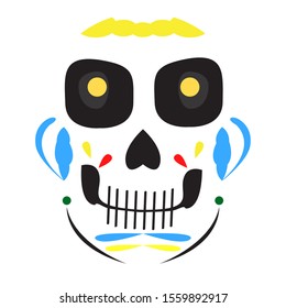 Mexican skull. Dia de los muertos - Vector illustration