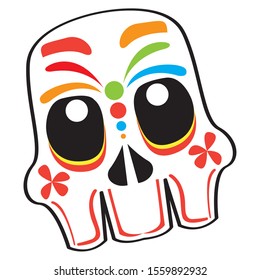 Mexican skull. Dia de los muertos - Vector illustration