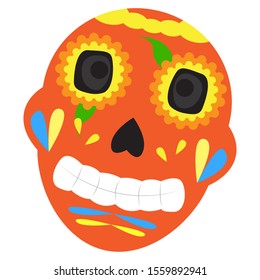 Mexican skull. Dia de los muertos - Vector illustration