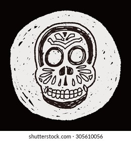 mexican skull doodle