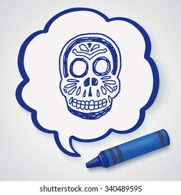 mexican skull doodle
