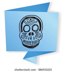 mexican skull doodle