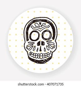 mexican skull doodle