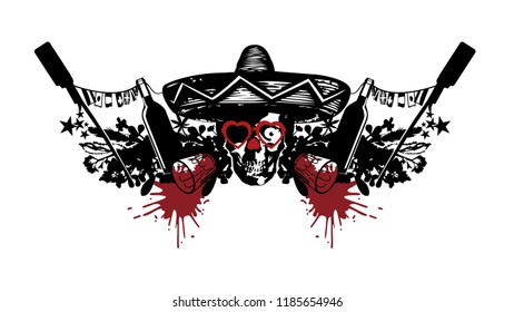 Mexican skull in festival