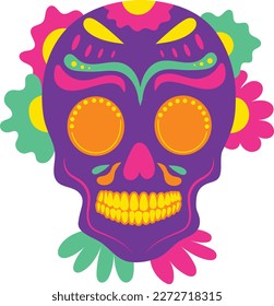 Mexican skull hand drawn element