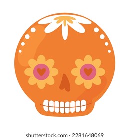 mexican skull icon isolated design