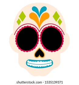 Mexican skull image. Day of the dead - Vector illustration