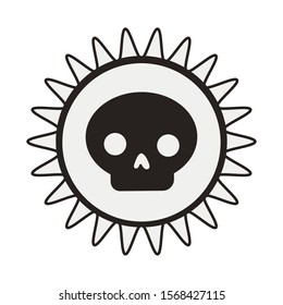 mexican skull mask with flower decoration vector illustration design