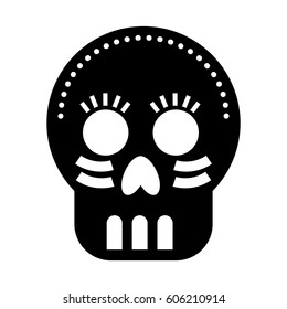 mexican skull mask icon vector illustration design