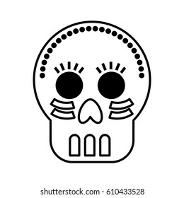 mexican skull mask icon vector illustration design