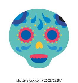 Mexican skull symbol. Vector illustration