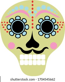 Mexican skull vector. Calaca art