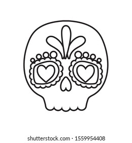 mexican skull in white background vector illustration design