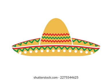 mexican sombrero hat, cinco de mayo Symbol, Vektorgrafik