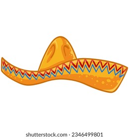 Mexican Sombrero Hat Vector Illustration