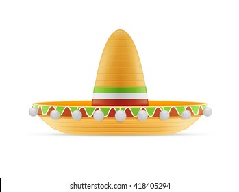 Mexican sombrero hat vector illustration