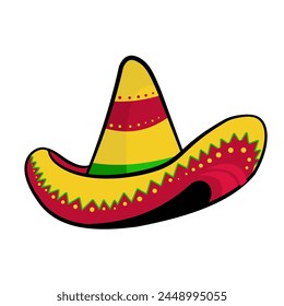 mexican sombrero hat - vetor illustraton	