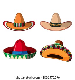 Mexican Sombrero on White Background illustration