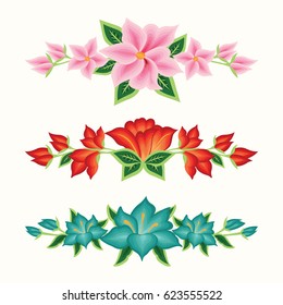 Mexican Style Floral Borders