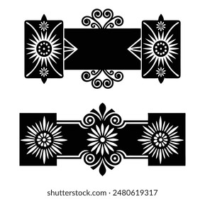 Mexican Style Inspired Rectangular Ornaments