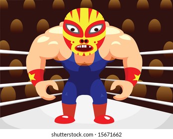 mexican style masked wrestler