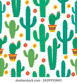 Mexican style pattern. cactus, cinco de mayo