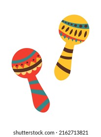 Mexican style rattles. Vector illustration