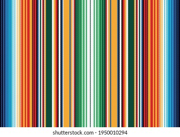 Mexican style seamless pattern. Colorful stripes background. Vector serape design. Ornament for Cinco de Mayo fiesta decor. Ethnic boho fabric illustration.