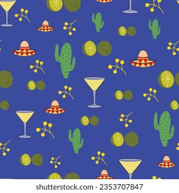 Mexican style seamless vector pattern design