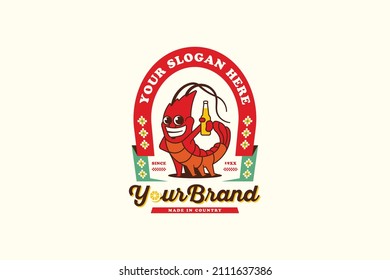 mexican style shrimp snack product logo