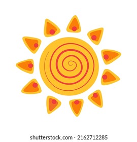 Mexican style sun. Vector illustration