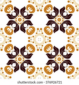 Mexican stylized talavera tiles seamless pattern. Background for design and fashion. Arabic, Indian patterns