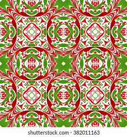 Mexican stylized talavera tiles seamless pattern. Background for design and fashion. Arabic, Indian patterns