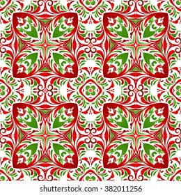 Mexican stylized talavera tiles seamless pattern. Background for design and fashion. Arabic, Indian patterns