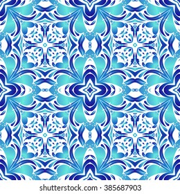 Mexican stylized talavera tiles seamless pattern. Background for design and fashion. Arabic, Indian patterns