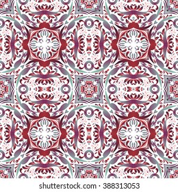 Mexican stylized talavera tiles seamless pattern. Background for design and fashion. Arabic, Indian patterns