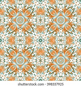 Mexican stylized talavera tiles seamless pattern. Background for design and fashion. Arabic, Indian patterns