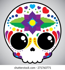 Mexican Sugar Candy Skull (Flower)