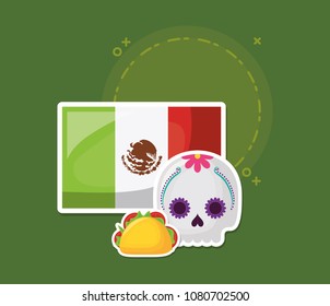 Mexican sugar skull