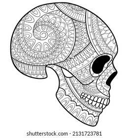 Mexican Sugar Skull coloring page