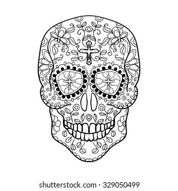 Download Day Dead Skull Coloring Pages Images Stock Photos Vectors Shutterstock