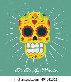  mexican sugar skull, day of the dead (Dia de Muertos) poster