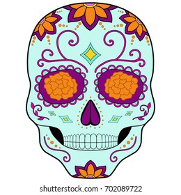 Mexican sugar skull. Day of the dead skulls.Day of the dead souls.