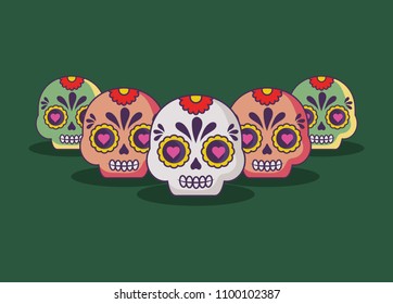 Mexican sugar skull design